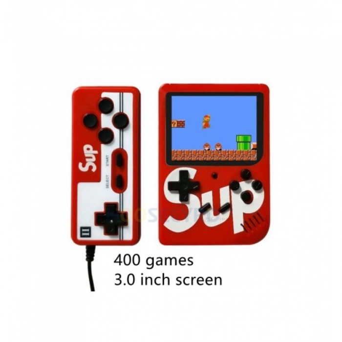 Ndream Double Play Mini Handheld Video Console Console Gameboy المدمج في 500 لعبة كلاسيكية (أحمر + Sup)