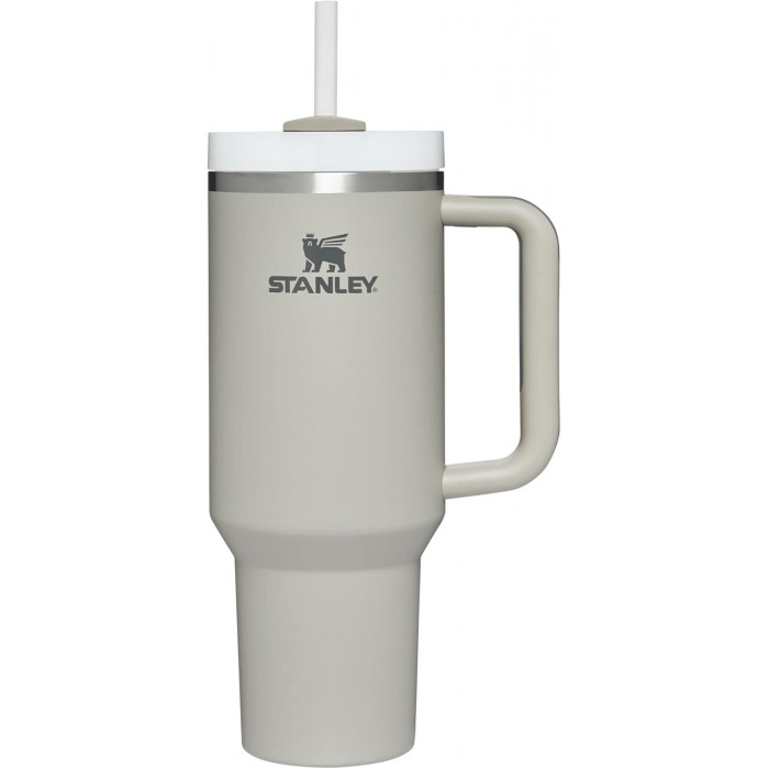 كوب Stanley Quencher H2.0 FlowState المصنوع من الفولاذ المقاوم للصدأ معزول بالفراغ مع غطاء وقشة للمياه والشاي المثلج أو القهوة والعصائر والمزيد، فلينت، 40 أونصة